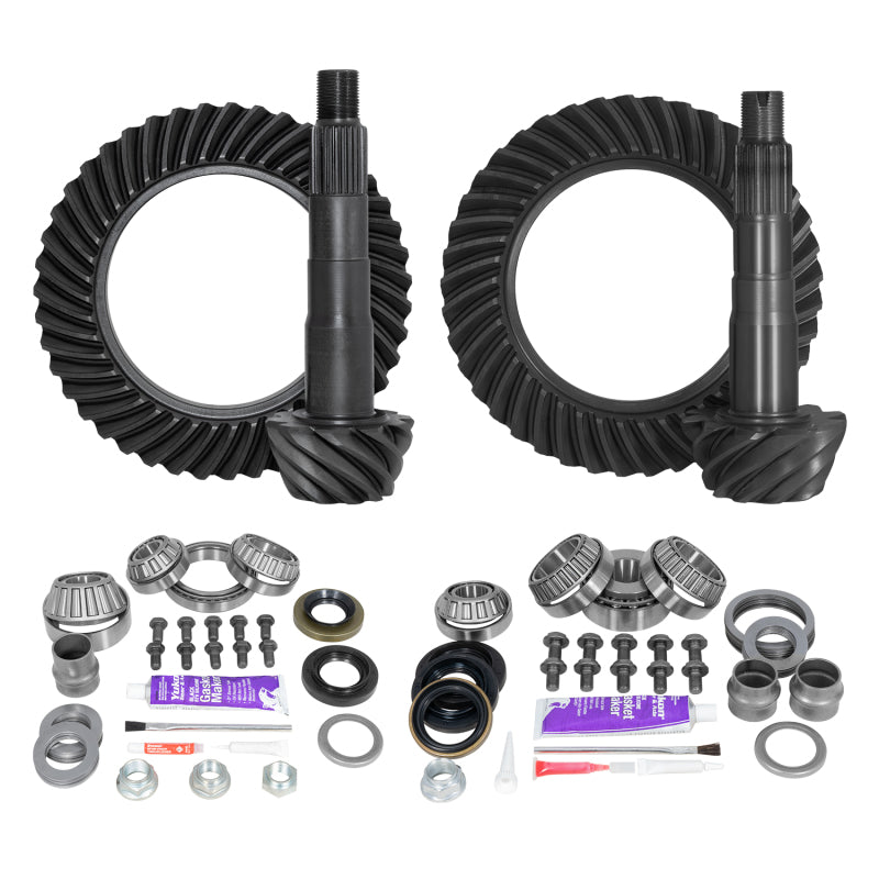 Yukon Ring & Pinion Gear Kit Front & Rear for Toyota 8/8IFS Diff (w/Factory Locker) 4.11 Ratio Differential Install Kits Yukon Gear & Axle