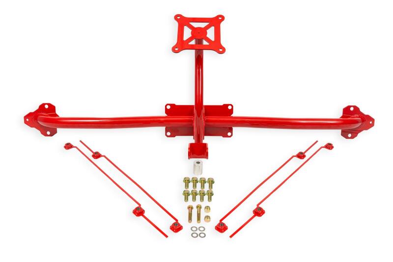 BMR 14-19 Chevrolet Corvette C7 Bolt-On Parachute Mount - Red Brackets BMR Suspension