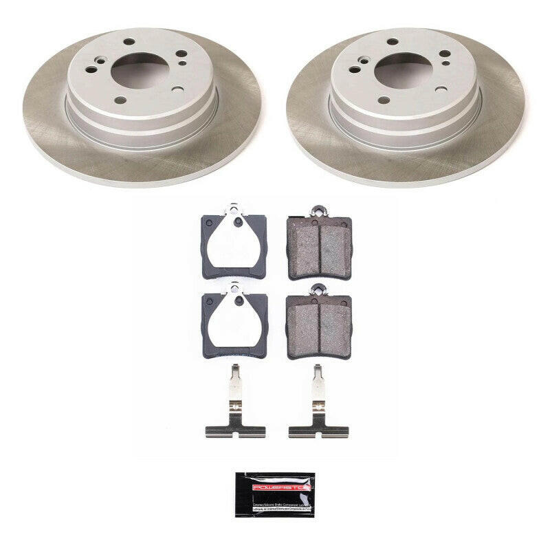 Power Stop 01-04 Mercedes-Benz SLK320 Rear Semi-Coated Rotor Kit Brake Kits - Performance Blank PowerStop