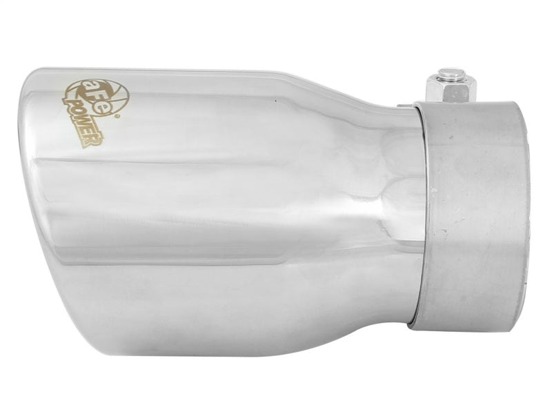 aFe MACH Force-Xp 2.5in Inlet x 3-1/2in Outlet x 6in Length 2.5in 304 Stainless Steel Exhaust Tip Catback aFe