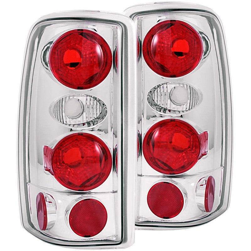 ANZO 2000-2006 Chevrolet Suburban Taillights Chrome Tail Lights ANZO