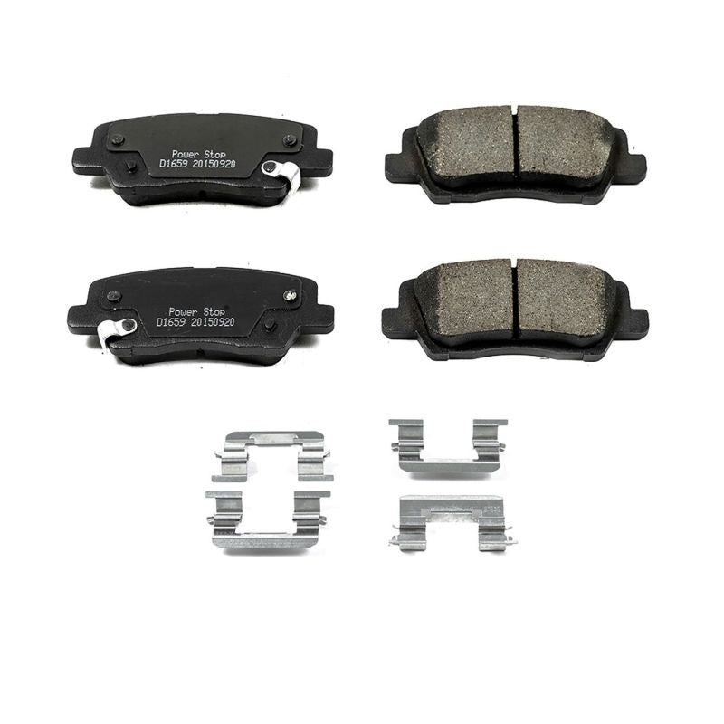 Power Stop 13-18 Cadillac ATS Rear Z17 Evolution Ceramic Brake Pads w/Hardware Brake Pads - OE PowerStop