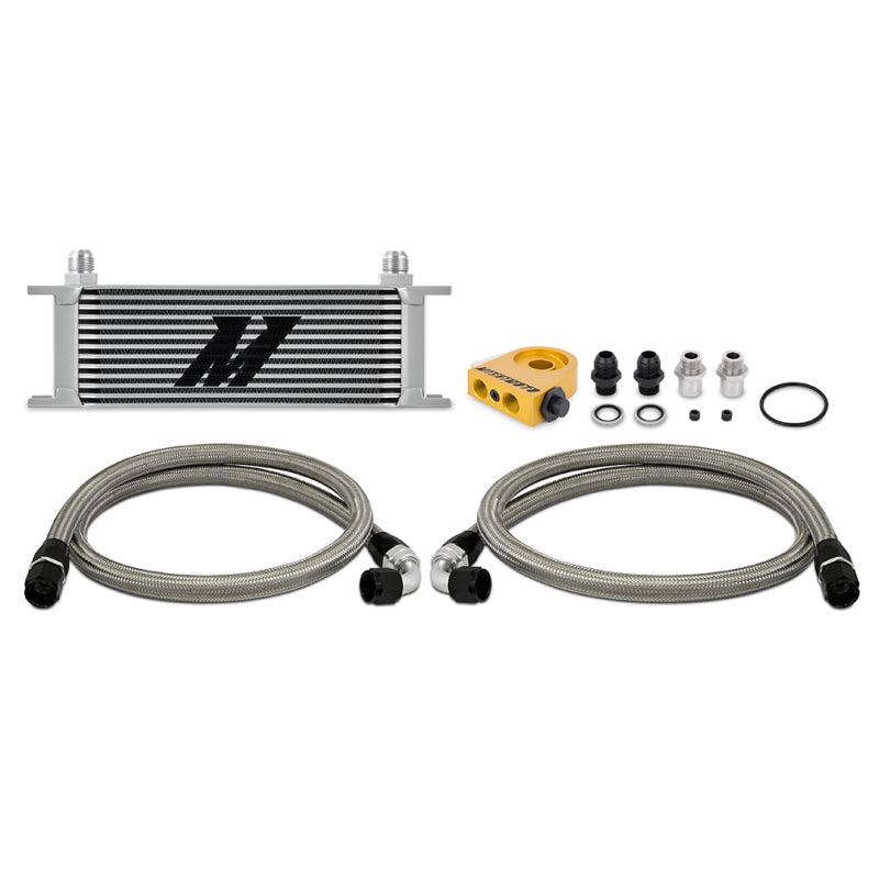 Mishimoto Universal Thermostatic Oil Cooler Kit 13-Row Silver Oil Coolers Mishimoto