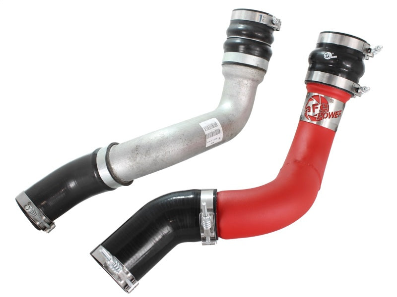 aFe BladeRunner 3in Red Intercooler Tubes Hot & Cold Side Kit for 13-14 Dodge RAM Diesel 6.7L (td) Intercoolers aFe