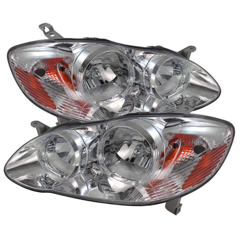 xTune Toyota Corolla 03-06 Crystal Headlights Chrome HD-JH-TC03-AM-C Headlights SPYDER