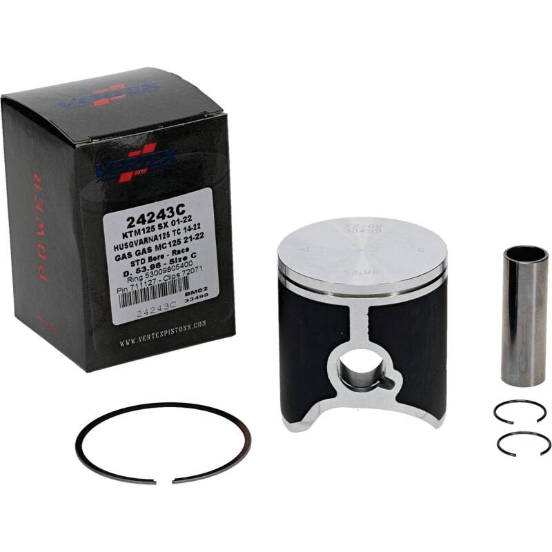 Vertex Piston 01-16 KTM 125 EXC 125cc Cast Race Piston Kit Piston Sets - Powersports Vertex Pistons