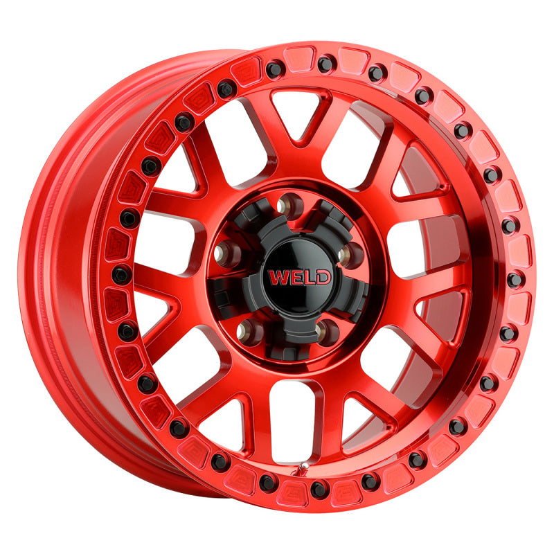 Weld Off-Road W905 17X10 Cinch Beadlock 5X127 5X139.7 ET-24 BS4.50 Candy Red / Red Ring 87.1 Wheels - Cast Weld