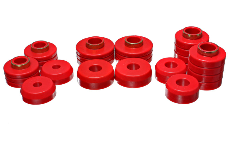 Energy Suspension Fd Ranger Cab Mount Set - Red Bushing Kits Energy Suspension