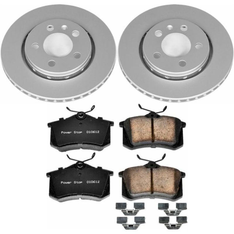 Power Stop 00-06 Audi TT Quattro Rear Z23 Evolution Sport Coated Brake Kit Brake Kits - Performance D&S PowerStop