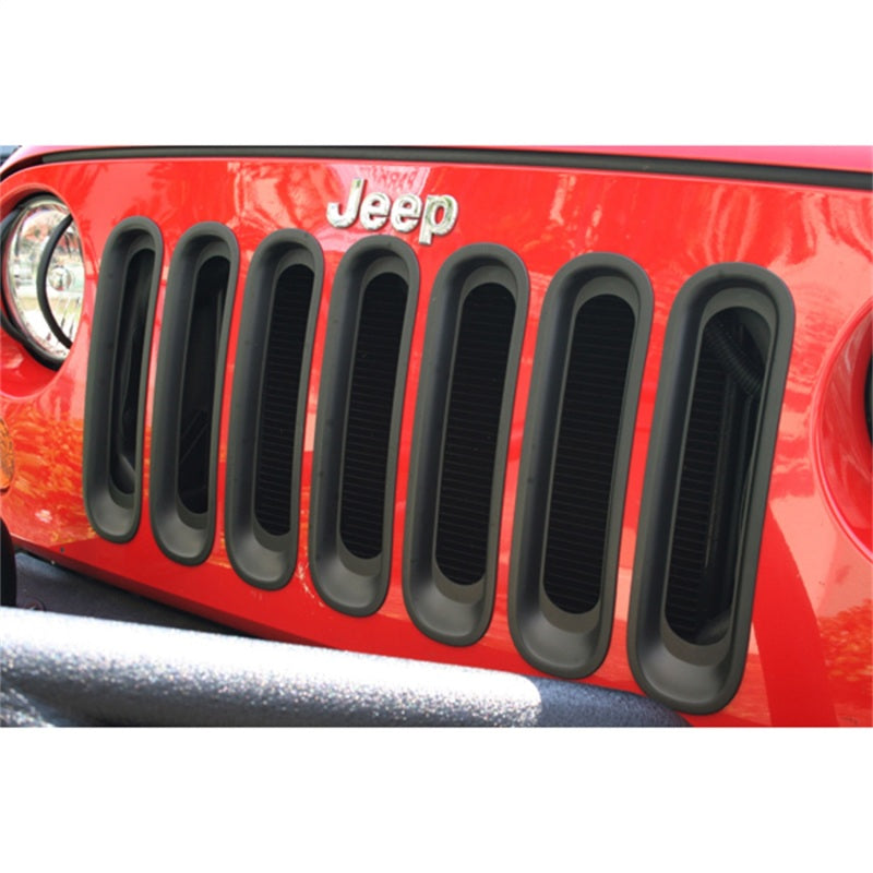 Rugged Ridge Grille Inserts Black 07-18 Jeep Wrangler Grilles Rugged Ridge