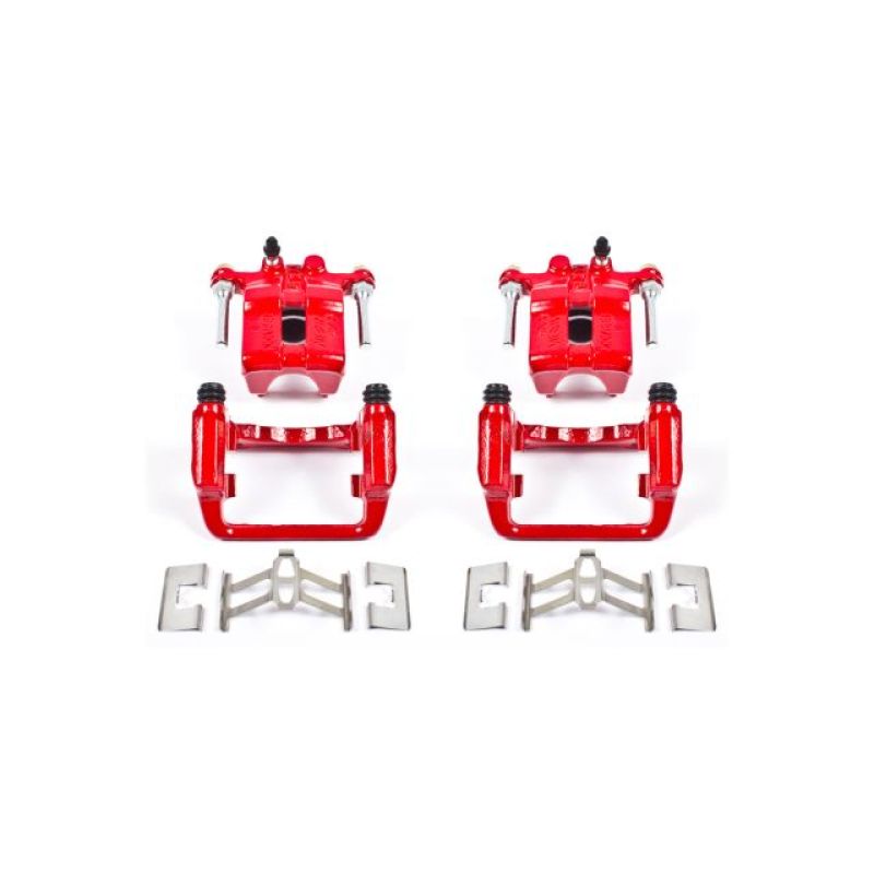 Power Stop 99-04 Acura RL Rear Red Calipers w/Brackets - Pair Brake Calipers - Perf PowerStop