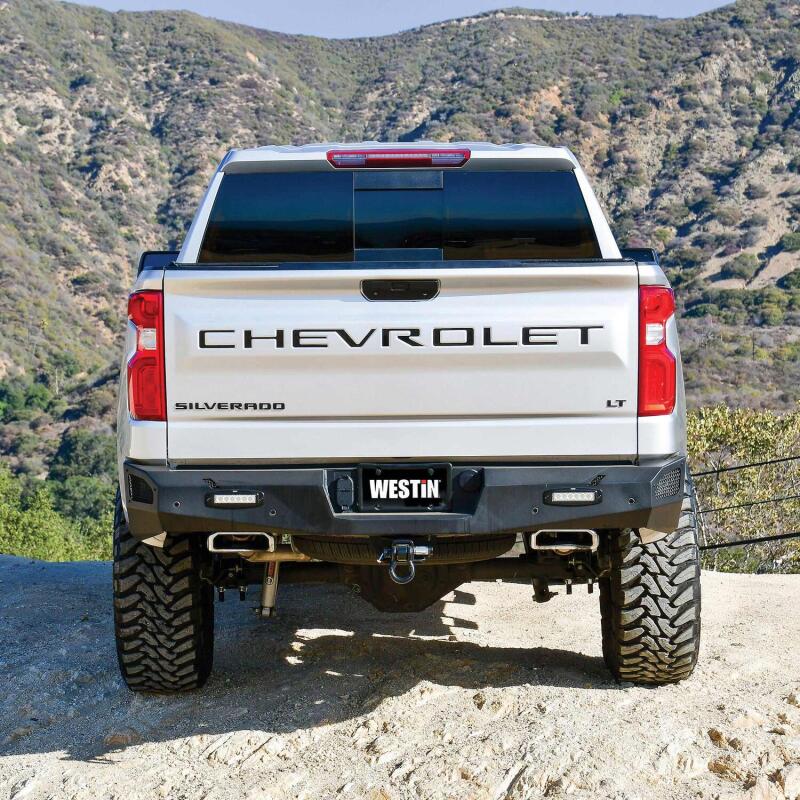 Westin 19-20 Chevy Silverado 1500 Pro-Series Rear Bumper - Textured Black Bumpers - Steel Westin