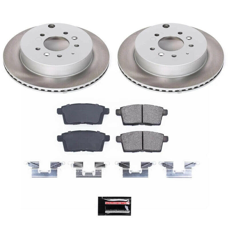 Power Stop 07-12 Mazda CX-7 Rear Semi-Coated Rotor Kit Brake Kits - Performance Blank PowerStop
