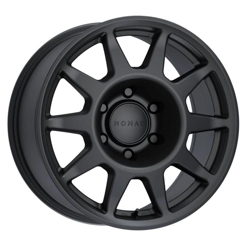 Nomad N505SB Touring 17x8.5in / 6x139.7 BP / 35mm Offset / 106.1mm Bore - Satin Black Wheels - Forged Nomad