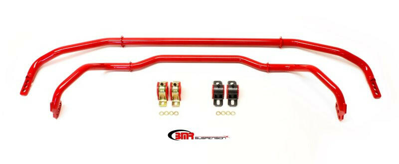 BMR 13-15 5th Gen Camaro Front & Rear Sway Bar Kit w/ Bushings - Red Sway Bars BMR Suspension