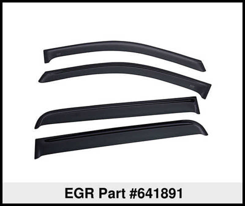 EGR 2019 Chevy 1500 Double Cab Tape-On Window Visors - Set of 4 Dark Smoke Wind Deflectors EGR