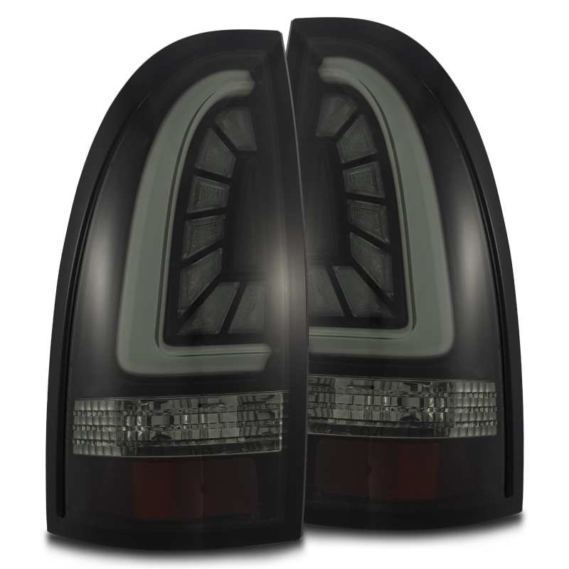 AlphaRex 05-15 Toyota Tacoma PRO-Series LED Tail Lights Jet Black Tail Lights AlphaRex
