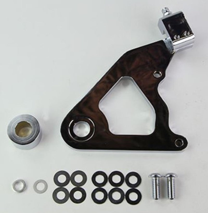 Wilwood Caliper Mounting Kit Chrome w/Bracket GP310 2000-Present Softail Brake Hardware Wilwood
