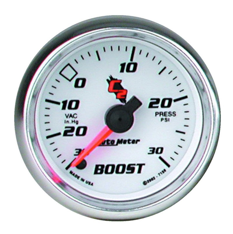 Autometer C2 52mm 30 PSI Electronic Boost/Vac Gauge Gauges AutoMeter