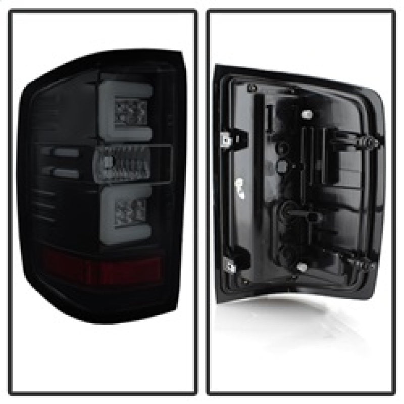 Spyder Chevy Silverado 16-17 Light Bar LED Tail Lights - Black Smoke ALT-YD-CS16-LED-BSM Tail Lights SPYDER