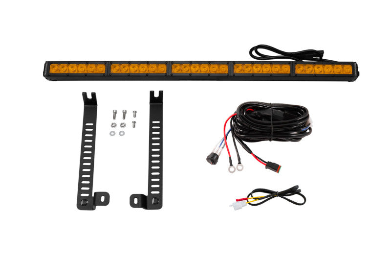 Diode Dynamics 14-19 Toyota 4Runner SS30 (Single) Stealth Lightbar Kit - Amber Driving Light Mounts Diode Dynamics