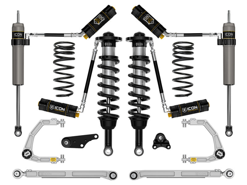 ICON 2024+ Toyota Tacoma 1.25in-3in Stage 8 Suspension System Billet w/ Triple Rate Spring Coilovers ICON