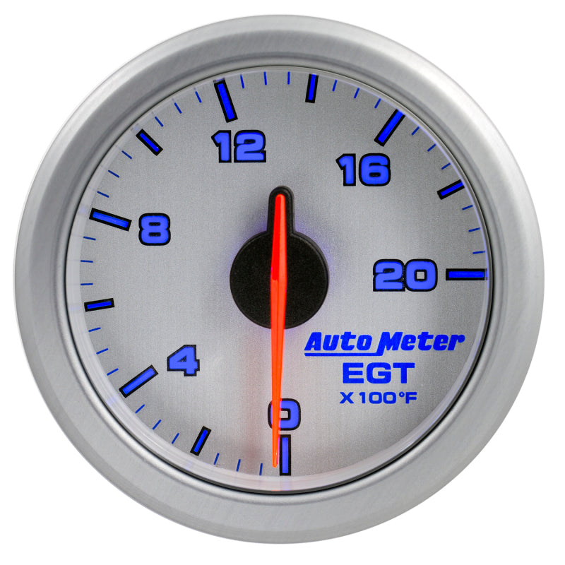 Autometer Airdrive 2-1/16in EGT Gauge 0-2000 Degrees F - Silver Gauges AutoMeter