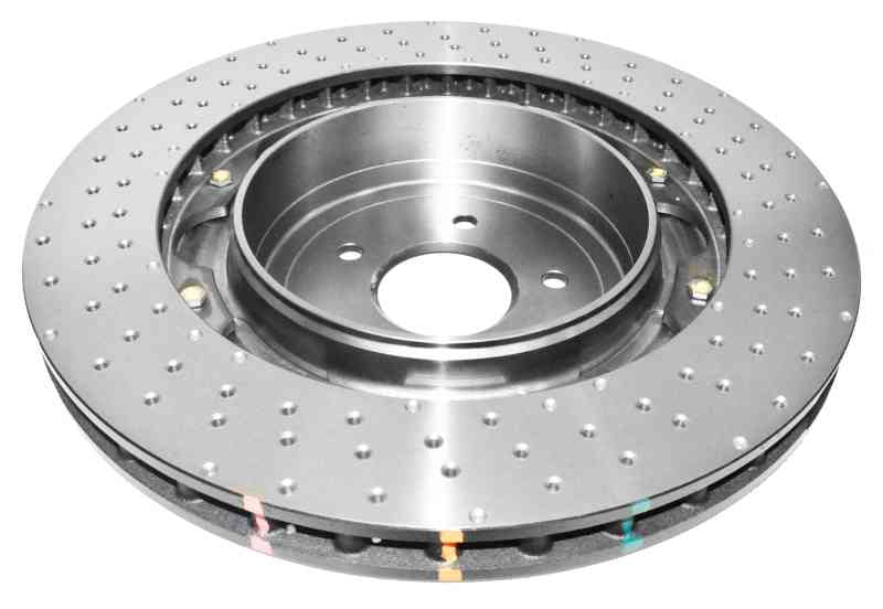 DBA 15-20 Ford Mustang GT (w/Performance Package) Rear 5000 Series Drilled Rotor w/Black Hat Brake Rotors - 2 Piece DBA