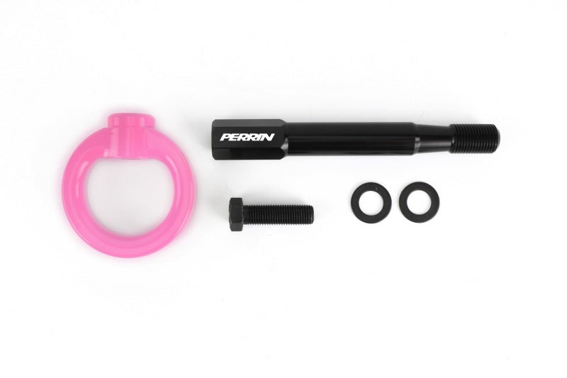 PERRIN 14-19 Subaru Forester Tow Hook Kit (Rear) - Hyper Pink Tow Hooks Perrin Performance
