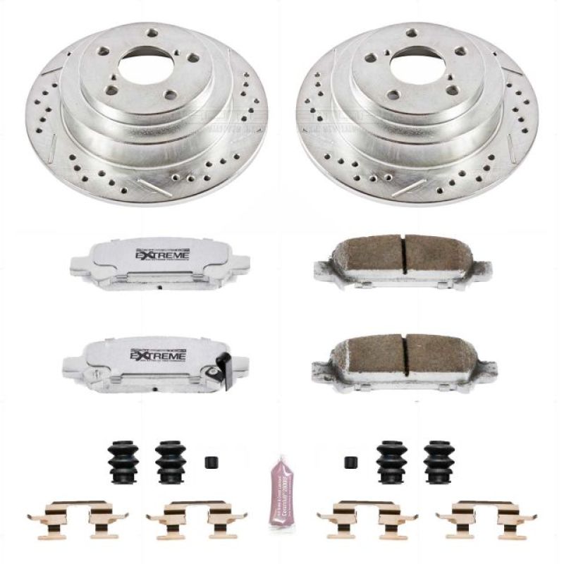 Power Stop 98-03 Subaru Forester Rear Z26 Street Warrior Brake Kit Brake Kits - Performance D&S PowerStop