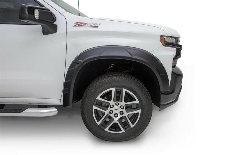 Bushwacker 19-21 Chevrolet Silverado 1500 DRT Style Flares 4pc - Black Fender Flares Bushwacker