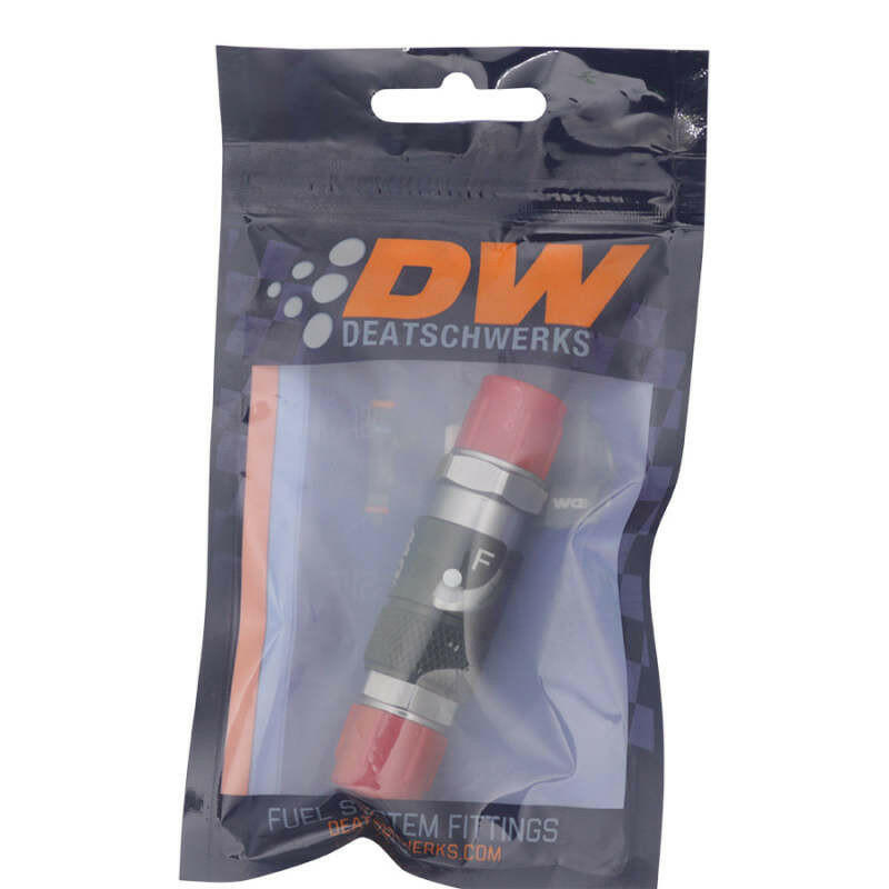 DeatschWerks 6AN Male Flare Quick Disconnect Dry Break Fitting - 2 Pieces Anodized Matte Black Fittings DeatschWerks