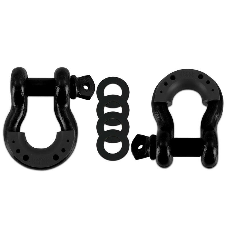 Borne Off-Road Borne D-Ring Shackle Set Black Tow Hooks Borne Off-Road