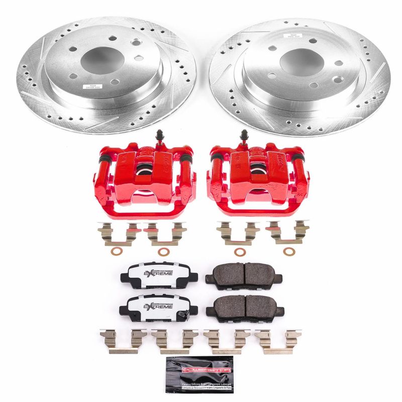 Power Stop 11-19 Nissan Leaf Rear Z26 Street Warrior Brake Kit w/Calipers Brake Kits - Performance D&S PowerStop
