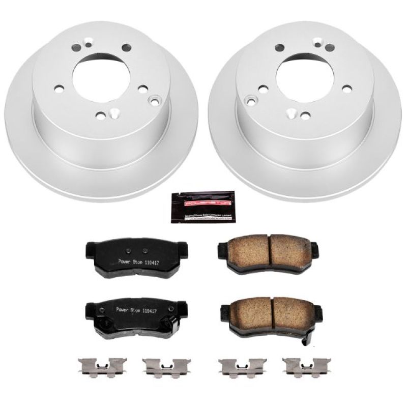 Power Stop 06-08 Hyundai Sonata Rear Z17 Evolution Geomet Coated Brake Kit Brake Kits - Performance Blank PowerStop