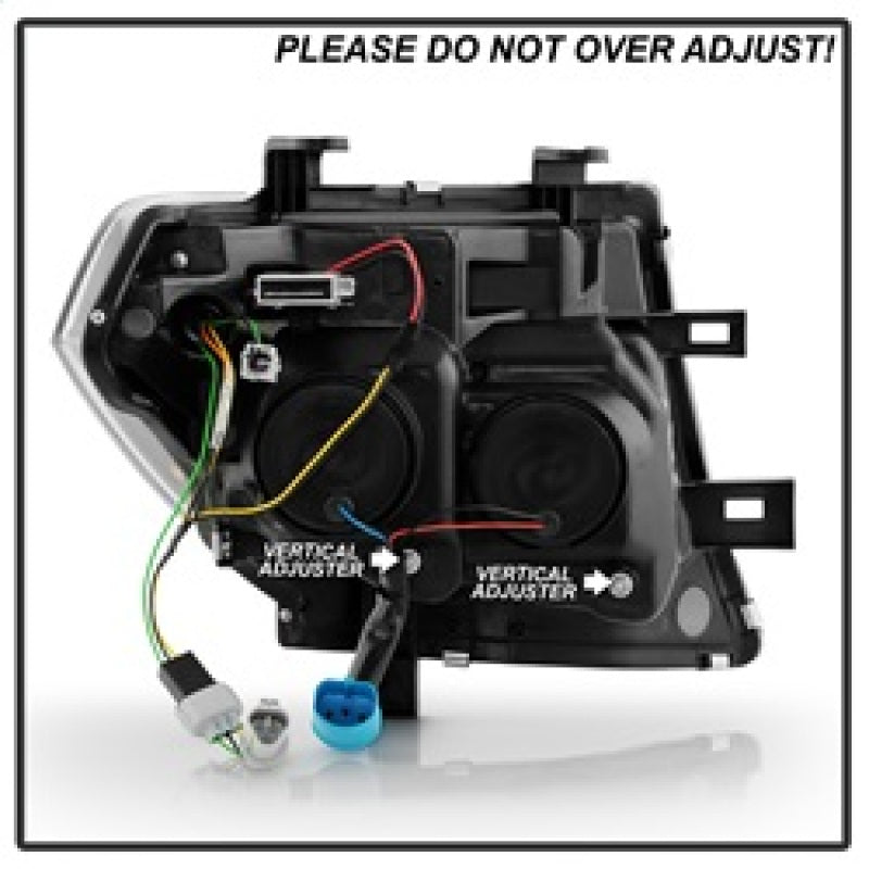Spyder Apex 05-08 Nissan Frontier High-Power LED Module Headlights - Black (PRO-YD-NF05AP-SEQGR-BK) Headlights SPYDER