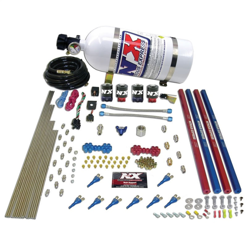 Nitrous Express Shark/Alc (250-650HP) 2 Solenoid Nitrous Kit w/15lb Bottle Nitrous Systems Nitrous Express