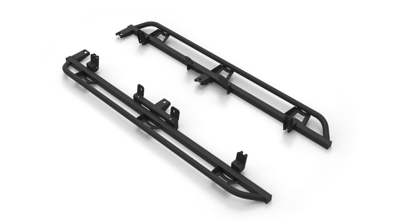 N-Fab Trail Slider Steps 2022 Nissan Frontier CC (All Beds) Gas SRW - Cab Length - Textured Black Body Armor & Rock Rails N-Fab