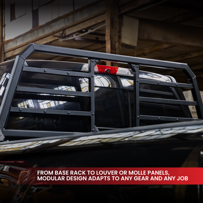 Gen-Y 19+ Dodge Ram 2500/3500 Defender Headache Rack/ 3-Molle Panels - Black Exterior Trim GEN-Y Hitch