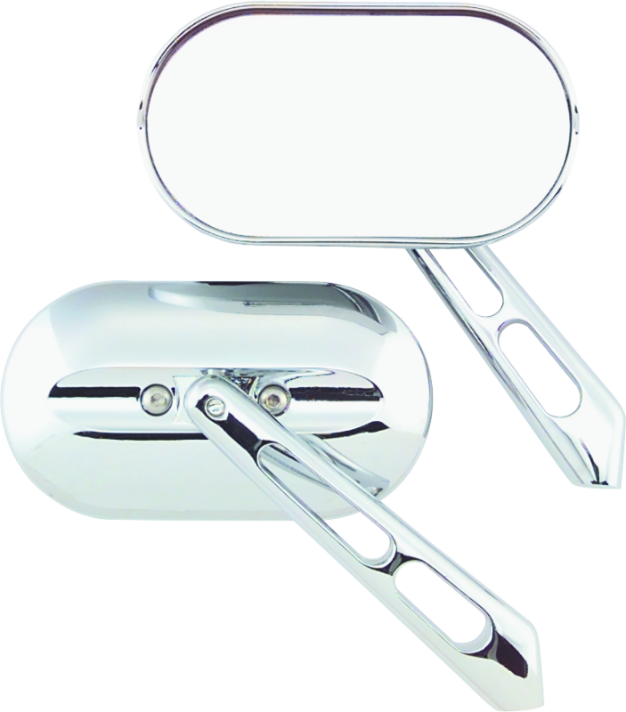 Kuryakyn Magnum Mirrors Small Flat Glass Chrome Rear View Mirrors Kuryakyn