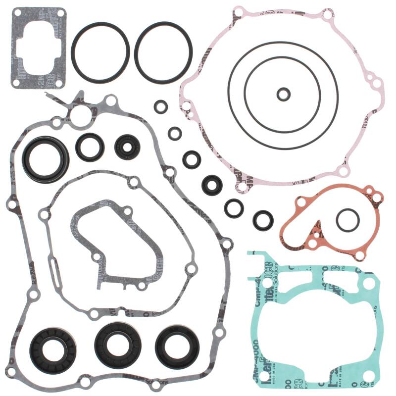 Vertex Gaskets 05-21 Yamaha YZ125 Complete Gasket Kit w/ Oil Seals Engine Hardware Vertex Pistons