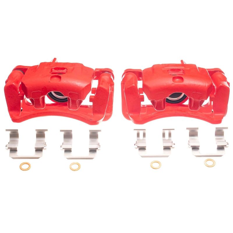 Power Stop 96-99 Acura SLX Rear Red Calipers - Pair Brake Calipers - Perf PowerStop