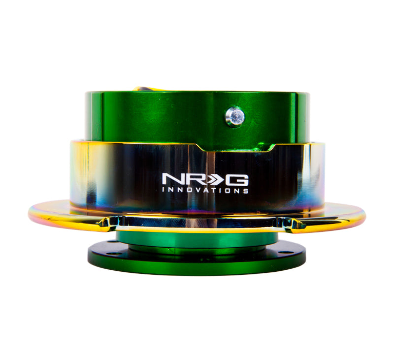 NRG Quick Release Gen 2.5 - Green Body / Neochrome Ring Quick Release Adapters NRG