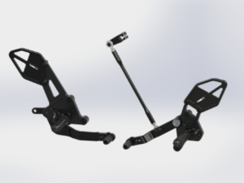 Vortex Racing 15-17 Yamaha FZ-07,18-24 Yamaha MT-07 Rear Set- Black Bike Stands Vortex Racing
