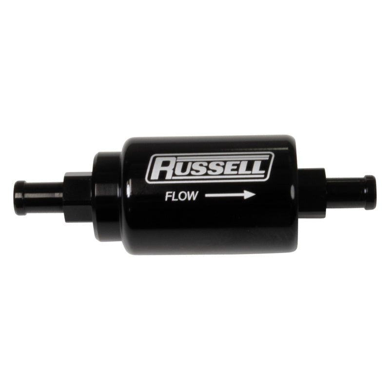 Russell 5/16 Male To 5/16 Male Barbed Fuel Check Valve - Black Anodized Fuel Systems Russell