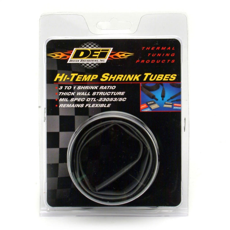 DEI Hi-Temp Shrink Tube 9mm x 4ft - Black Heat Shrink DEI