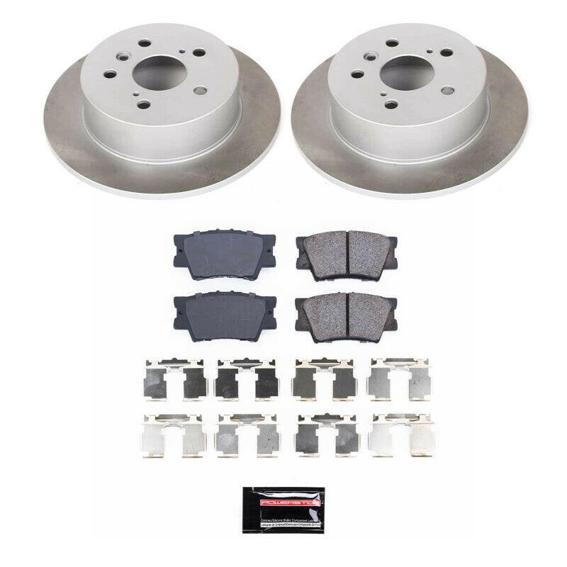 Power Stop 12-17 Toyota Camry Rear Semi-Coated Rotor Kit Brake Kits - Performance Blank PowerStop