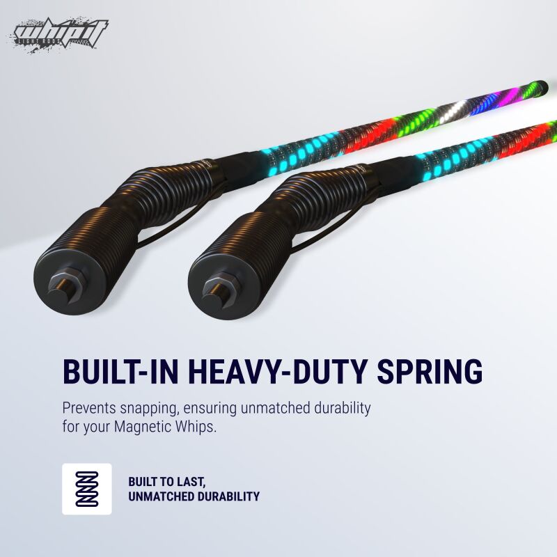 Whip It 3Ft Magnetic Base w/ Spring Light Strip LED Whip It