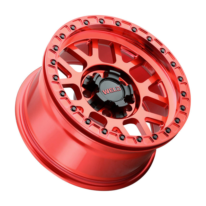 Weld Off-Road W905 17X9 Cinch Beadlock 6X135 6X139.7 ET-12 BS4.50 Candy Red / Red Ring 106.1 Wheels - Cast Weld