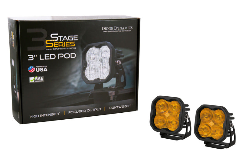Diode Dynamics SS3 Max ABL - Yellow SAE Fog Standard (Pair) Light Accessories and Wiring Diode Dynamics